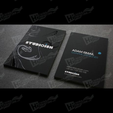 Black Business Cards with Spot Color Printing